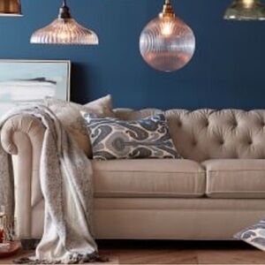 POTTERY BARN KENMARE IKAT Embroidered Lumbar 100% Cotton Pillow Cover Gr…